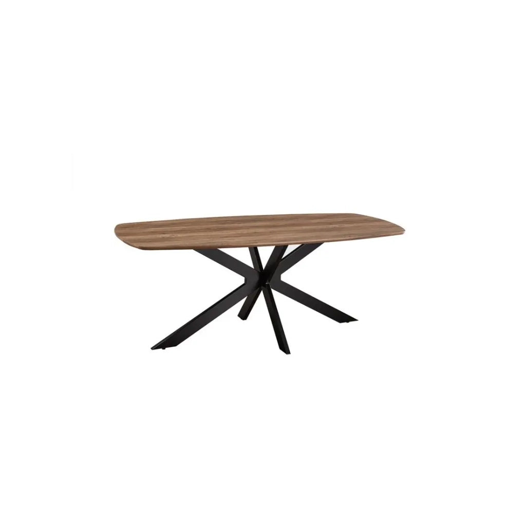Tavolo da pranzo ovale per 10 persone collezione TUNIS. Piedi design in metallo.