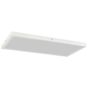 Set 2 Plafoniere LED Sottili e Minimal 60x30x3,7 cm con Colore Regolabile in Acciaio e Plastica Bianco