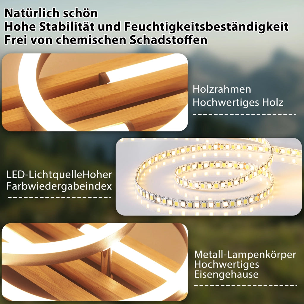 ZMH Plafoniera ad anello LED moderna 44W dimmerabile con telecomando per soggiorno cucina sala da pranzo e ufficio