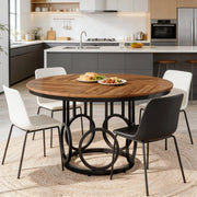 Tavolo da pranzo rotondo Ø120 cm in MDF e metallo