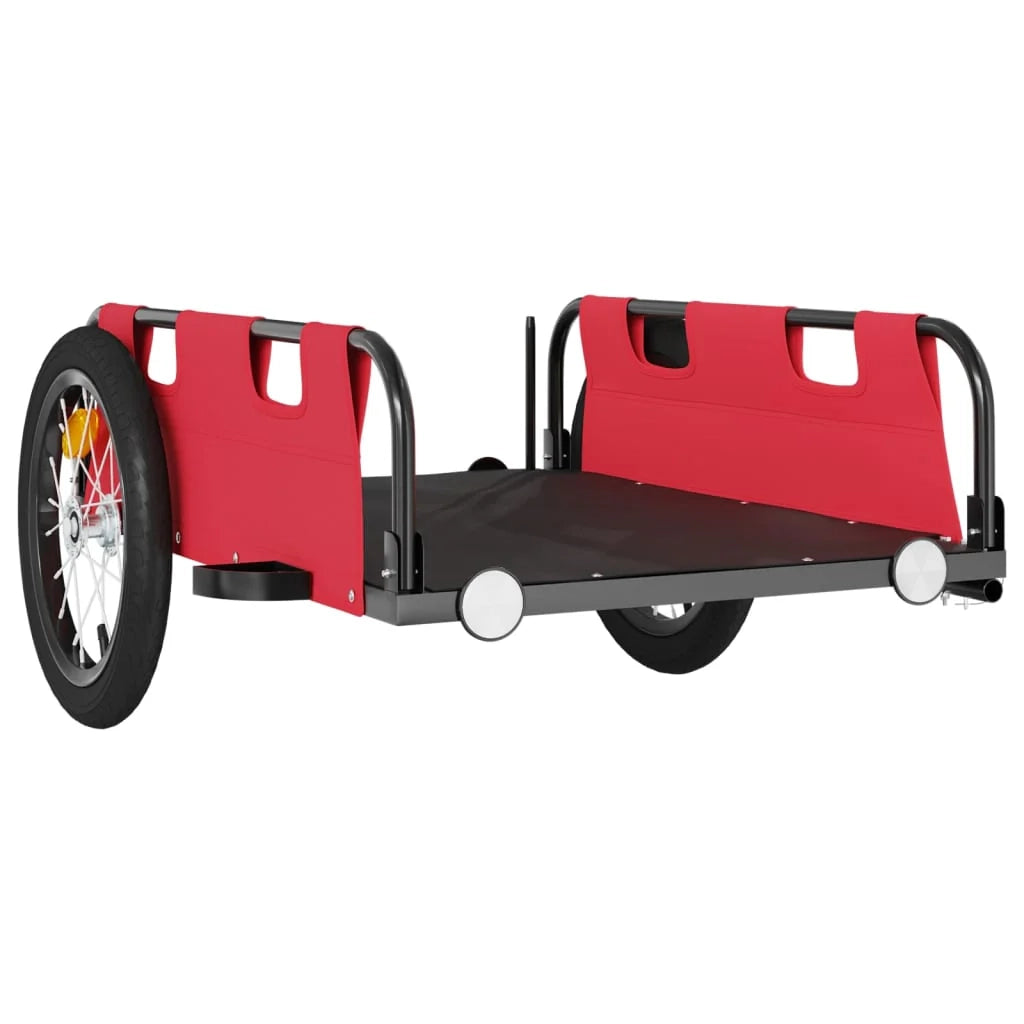 Rimorchio/carrello per il trasporto di biciclette in tessuto Oxford ferro rosso 02_0044385
