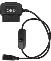 Cavo di ricarica OBD2 Mini-USB per dashcam - alimentazione continua per 24 ore con interruttore
