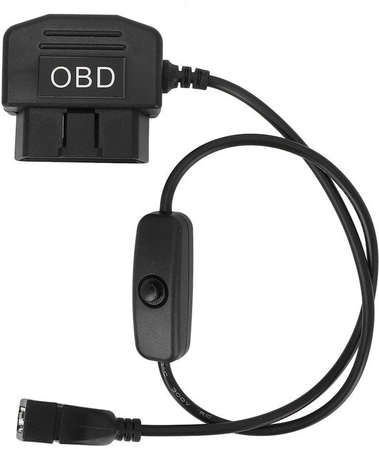 Cavo di ricarica OBD2 Mini-USB per dashcam - alimentazione continua per 24 ore con interruttore