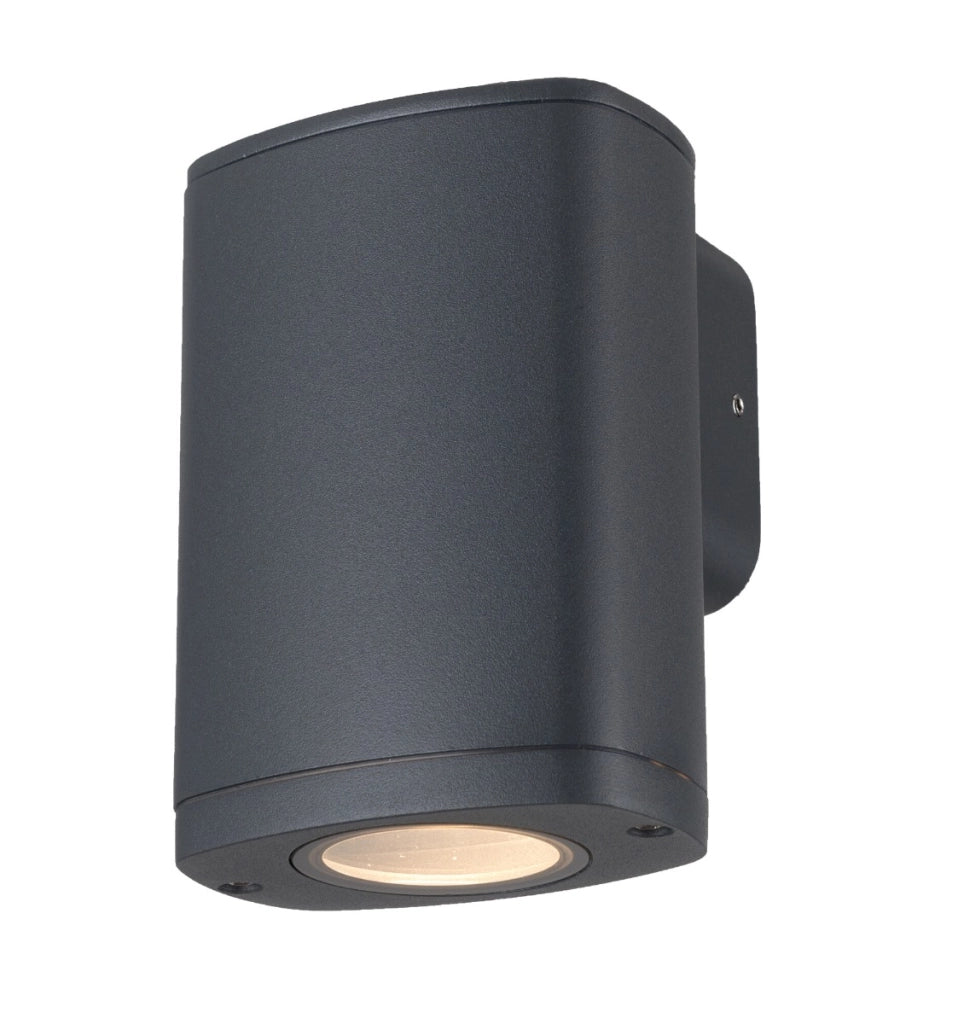 Applique esterna ovale grigia GU10 IP54 Kanlux ZEVI