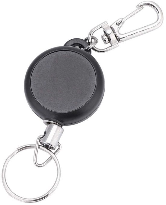 Sostegno per Chiavi Reclinabile - Sostegno per Chiavi a Rotolo - Sostegno per Chiavi per Portachiavi - Acciaio Inossidabile - ABS Plastica - Lunghezza Massima 60 cm - Supporto per Etichetta