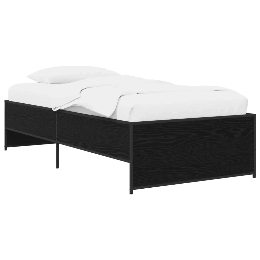 Struttura del letto Rovere Nero 80 x 200 cm