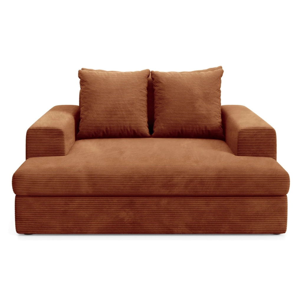 Comazzo, Divano Fisso 2 Posti Cuscini Sfoderabili, 162x167x86h cm Arancione