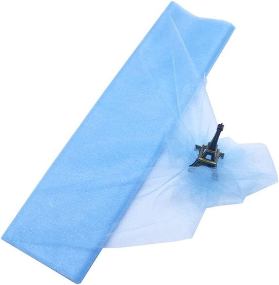 Tulle Decorativo in Organza 48 cm x 10 m - Per Abbigliamento da Sposa - Per Decorazioni di Festa - Lavorazione Artigianale - Disponibile in Molti Colori - Materiale Polyester - Tulle