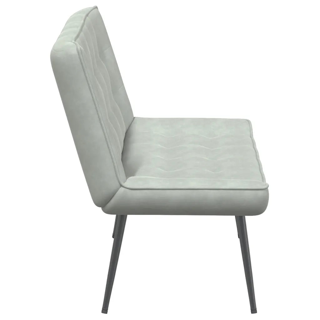Panca Grigio Chiaro 110x74x84 cm in Velluto CFW4717045