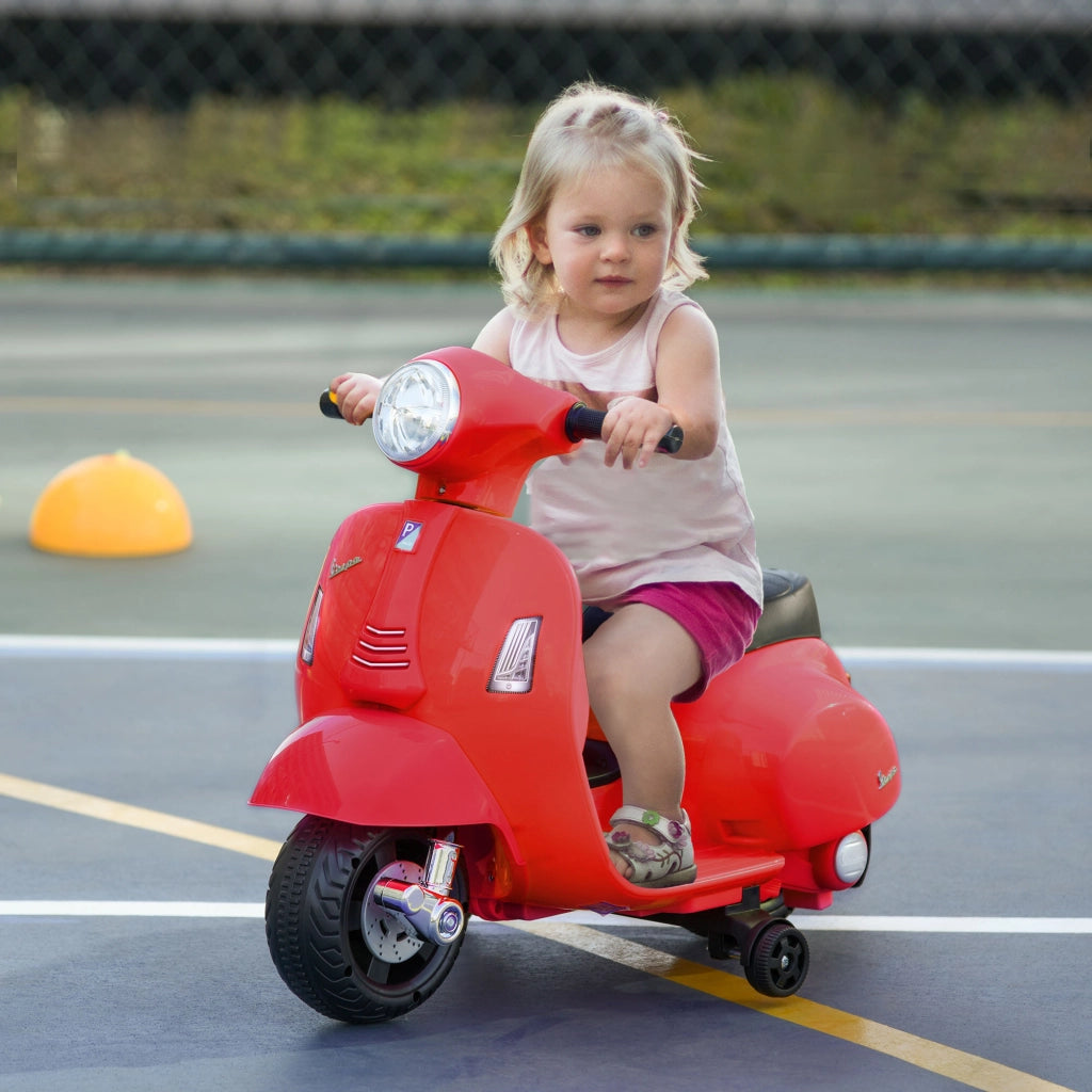 Moto Elettrica per Bambini Vespa ¨C zephmum ¨C Rosso 66.5x38x52 cm