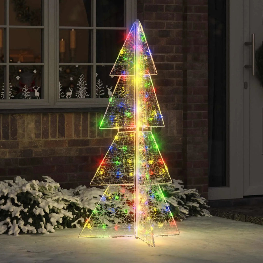 Albero di Natale con 160 LED Multicolore 150 cm Acrilico