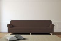 Copridivano Elasticizzato 1 Posto in Poliestere e Cotone Fashionable Marrone