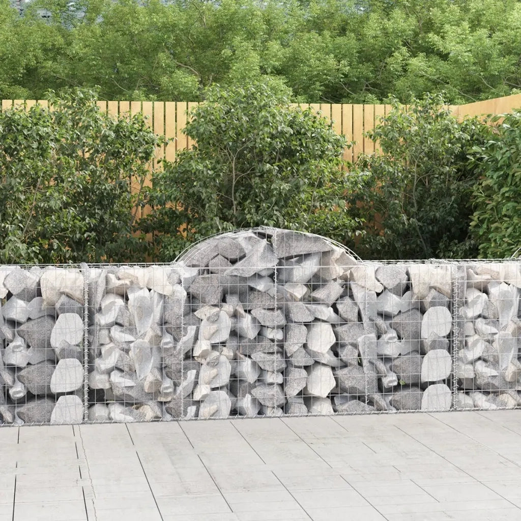 Cesti Gabbioni ad Arco 3 pz 200x50x80/100 cm Ferro Zincato 3146300
