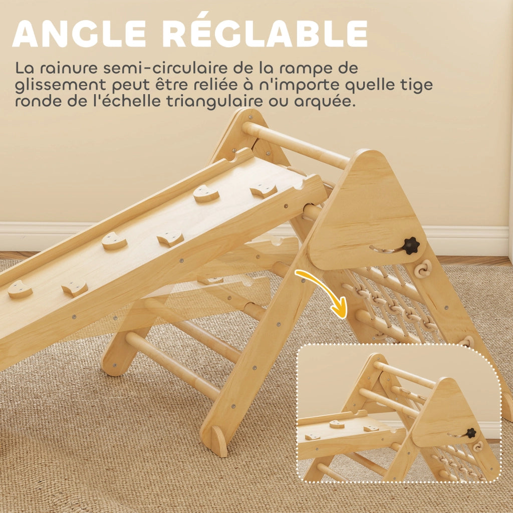 Casa gioco bambini con scivolo e scala ¨C zephmum ¨C legno naturale
