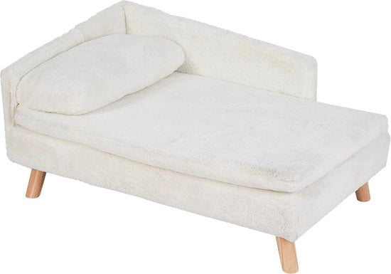 Sofa per Cani - 100% Cotone - Bianco - Cuscino per Cani - Canile - 5,95 Kg - Cuscino per Animali - Impermeabile - Cani - Lettino Elevato per Animali - 80x50x39cm