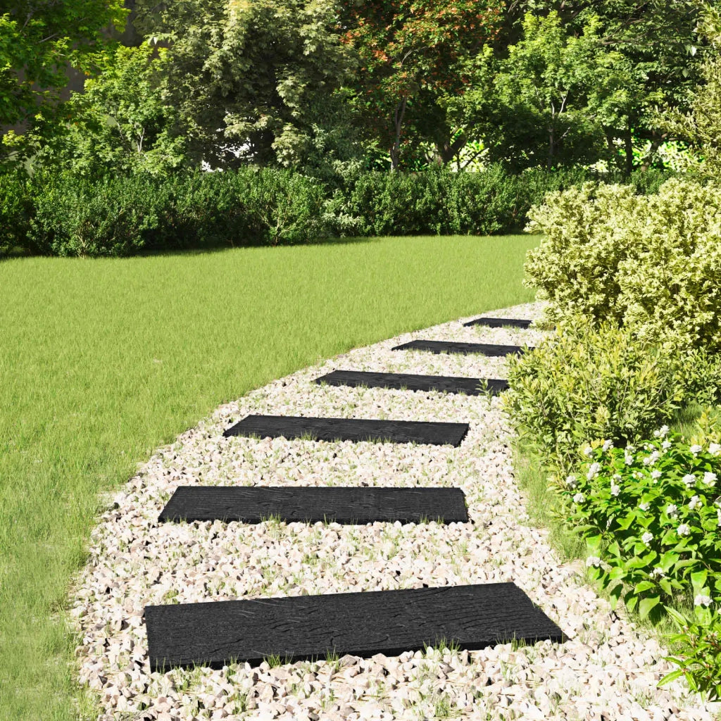 Pietra da Passo 6 pz Nero 60,5 x 25 x 2 cm Gomma CFW4851730