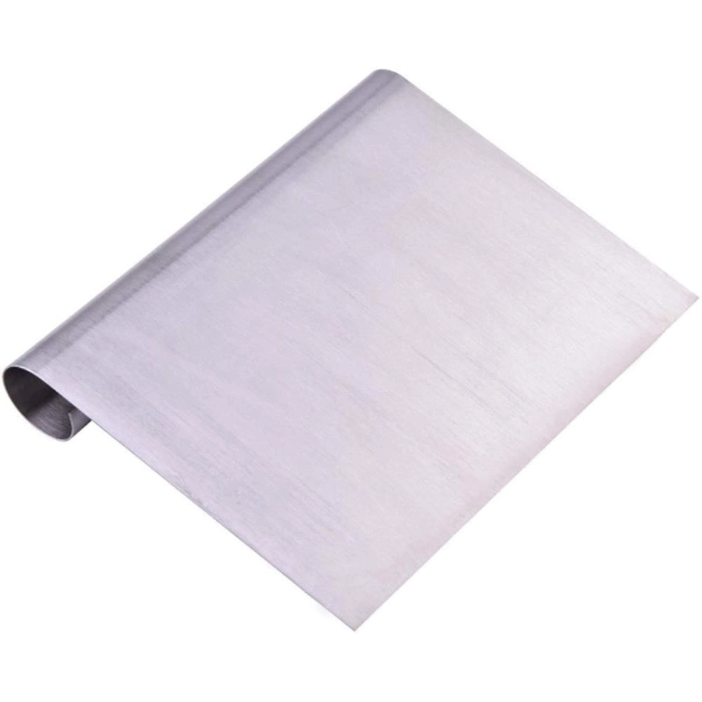 Trade Shop - Tagliapasta Raschietto Spatola Rettangolare In Acciaio Inox Taglia Pasta Pizza -