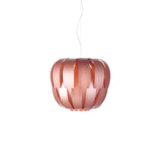 Sospensione Moderna Queen Polilux ® Pink Metal E Metallo Cromo 1 Luce E14