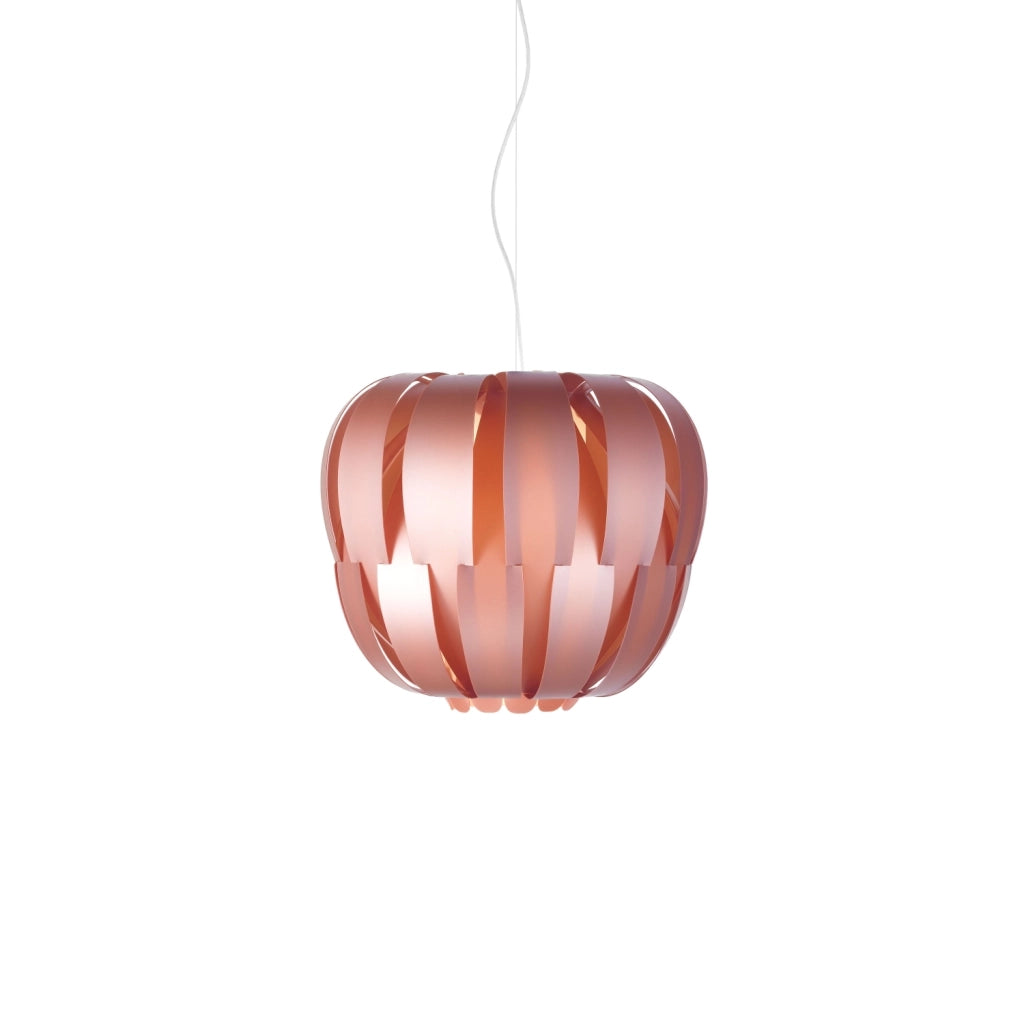Sospensione Moderna Queen Polilux ® Pink Metal E Metallo Cromo 1 Luce E14