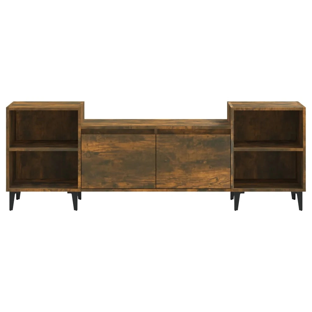 Mobile TV multimediale scaffale TV credenza mobile TV sala da pranzo soggiorno camera da letto rovere affumicato 160 x 35 x 55 cm legno ingegnerizzato marrone 02_0027354