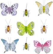 Decorazione con Set di Farfalle con Clip - 10 Farfalle Colorate