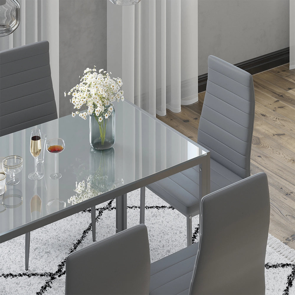 Vicco Set di tavoli da pranzo Grigio 120 x 75 cm Set di 6