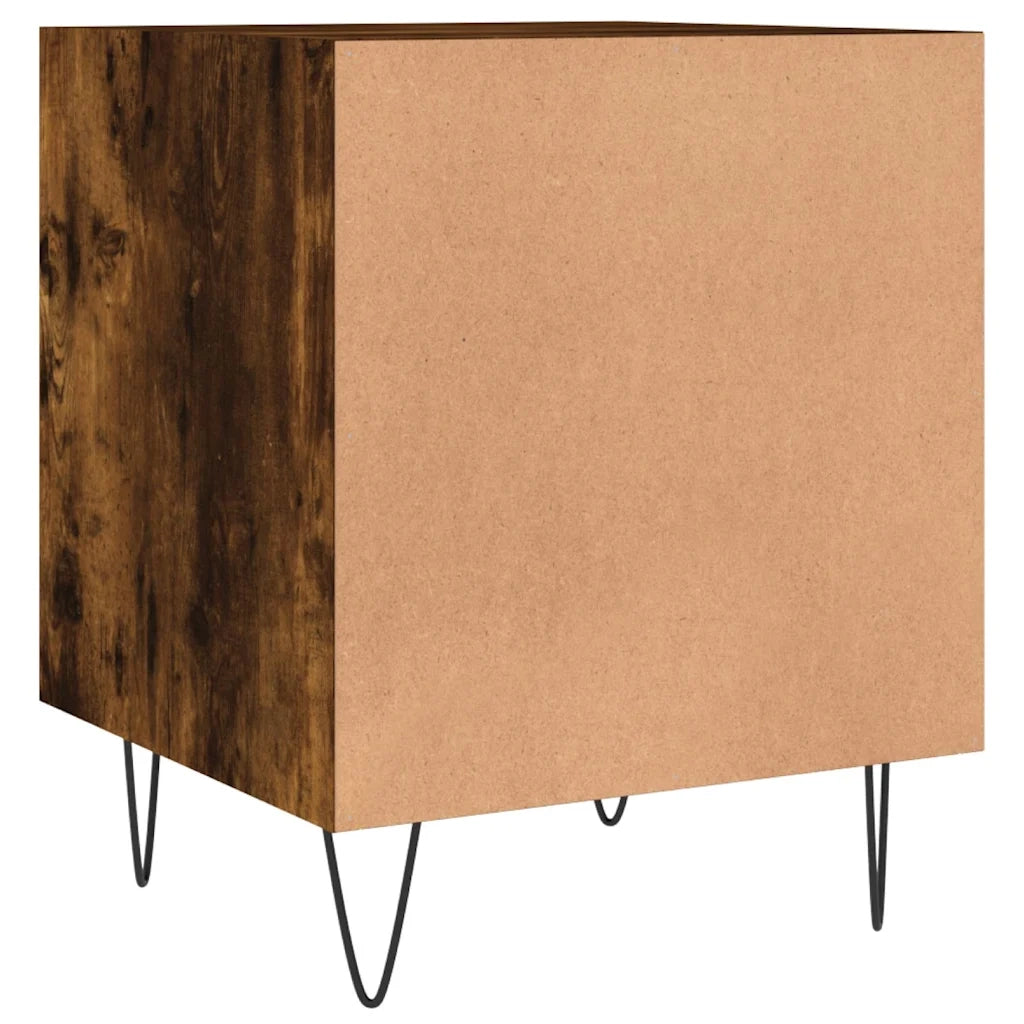 Comodino | Armadio da Notte | Mobiletto da notte Rovere Fumo 40x40x50 cm in Legno Multistrato