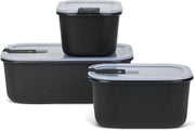 Set di contenitori per congelatore 3-delig EasyClip (2x450+1000) nero Nordic