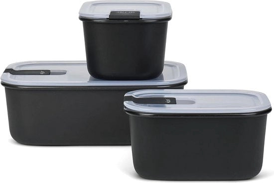 Set di contenitori per congelatore 3-delig EasyClip (2x450+1000) nero Nordic