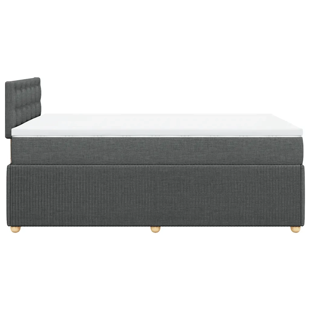 Giroletto a Molle con Materasso Grigio Scuro 120x190cm Tessuto 3287410