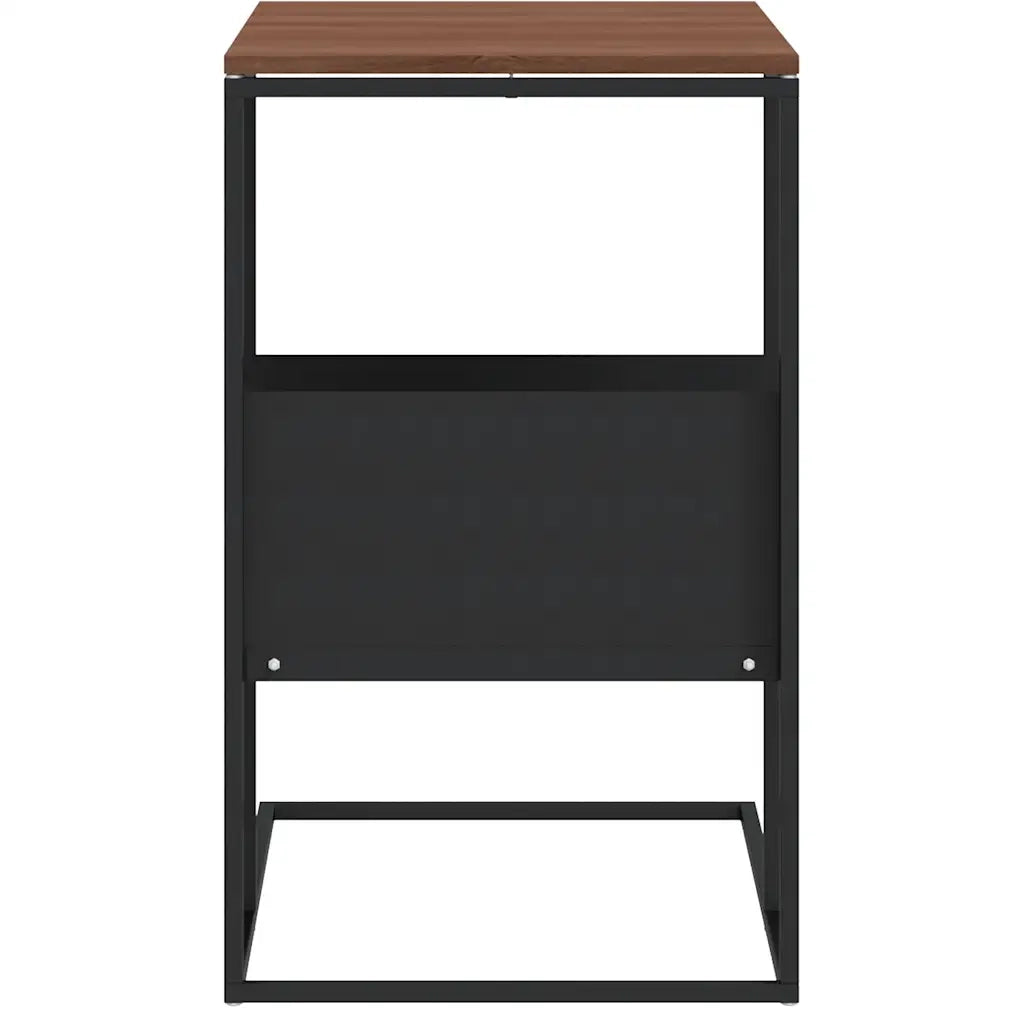 Tavolino Nero 55x36x59,5 cm Legno Multistrato 343104
