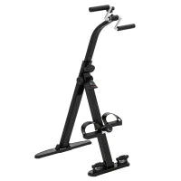 Cyclette per Riabilitazione Gambe e Braccia Pieghevole, Schermo LCD e Altezza Manubrio Regolabile, Nero