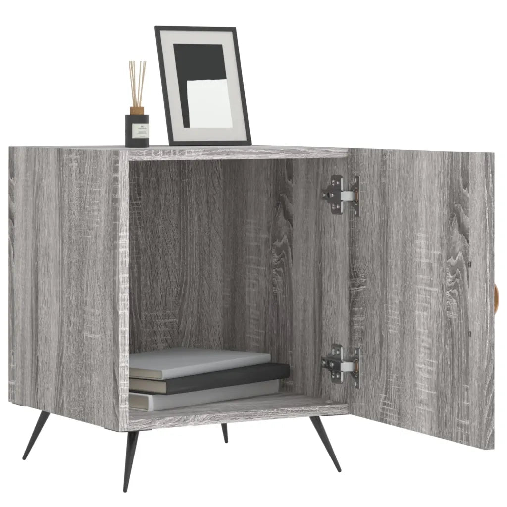 Comodini 2 pz-Set di 2 Tavolino da notte Grigio Sonoma 40x40x50 cm in Legno Multistrato 772509