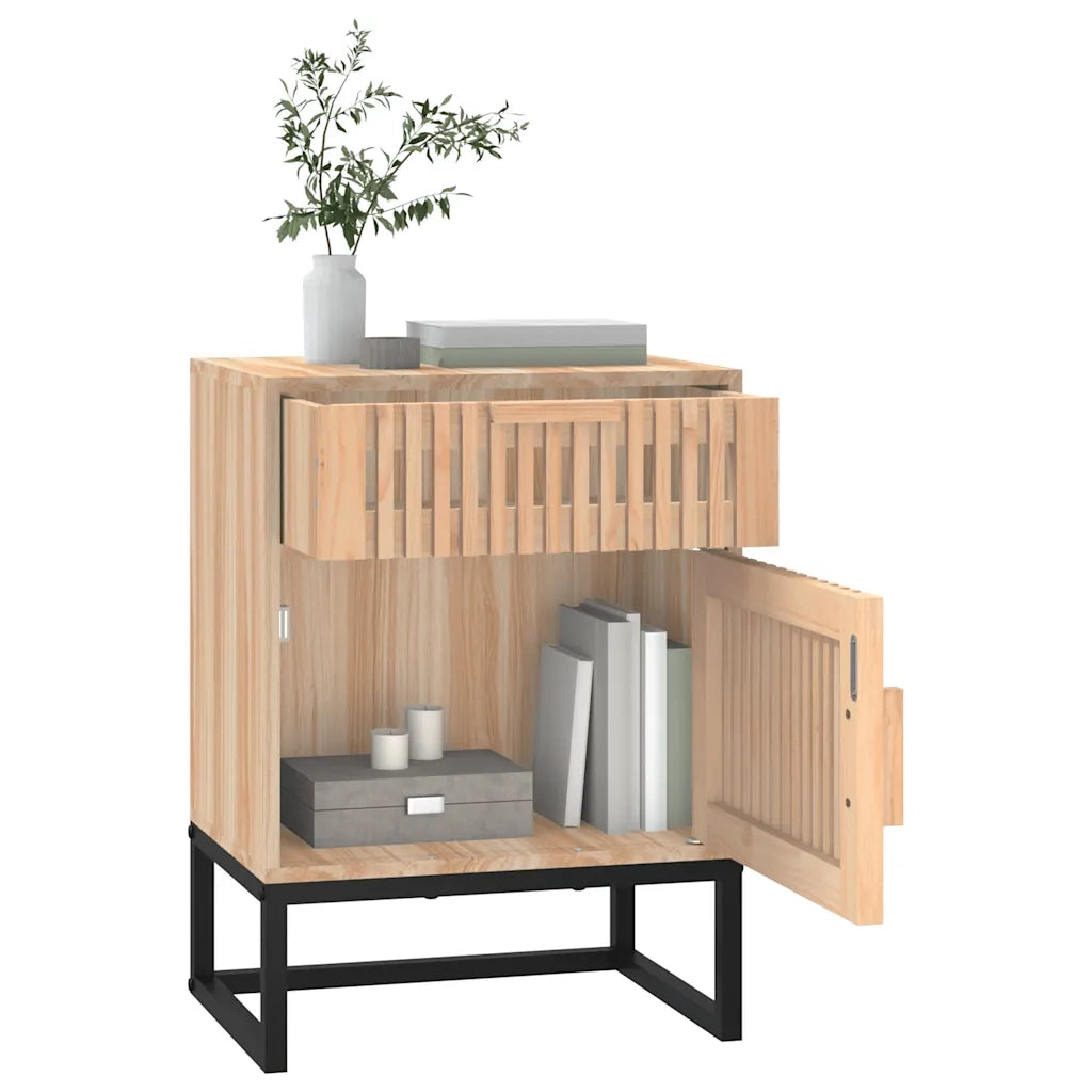 Comodini 2 pz-Set di 2 Tavolino da notte 40x30x55,5 cm Legno Multistrato e Ferro