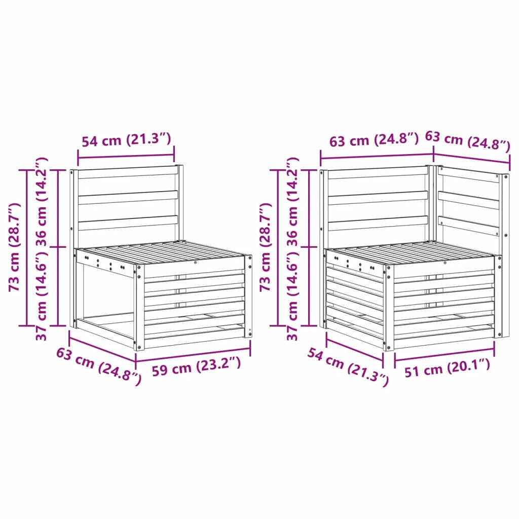 Set di divani da esterno 5 pz Naturale Legno di Acacia Massello 3384760