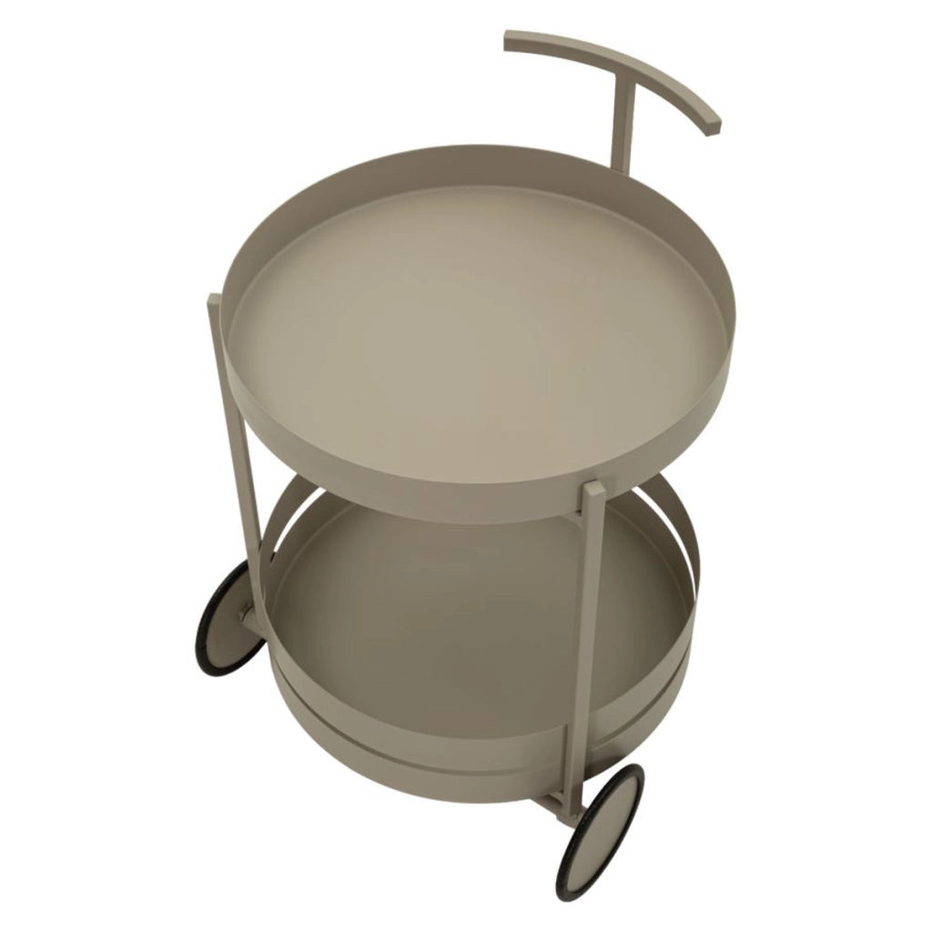 Carrello Saturno in metallo tortora