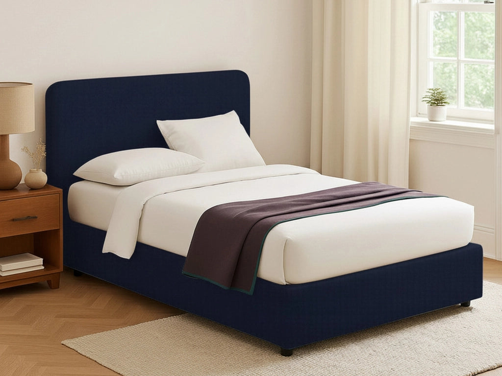 Poole, Letto Piazza e Mezza Sfoderabile Made in Italy, Viola Scuro