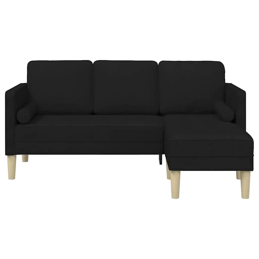 Set di divani con cuscino Nero Poliestere 42001915
