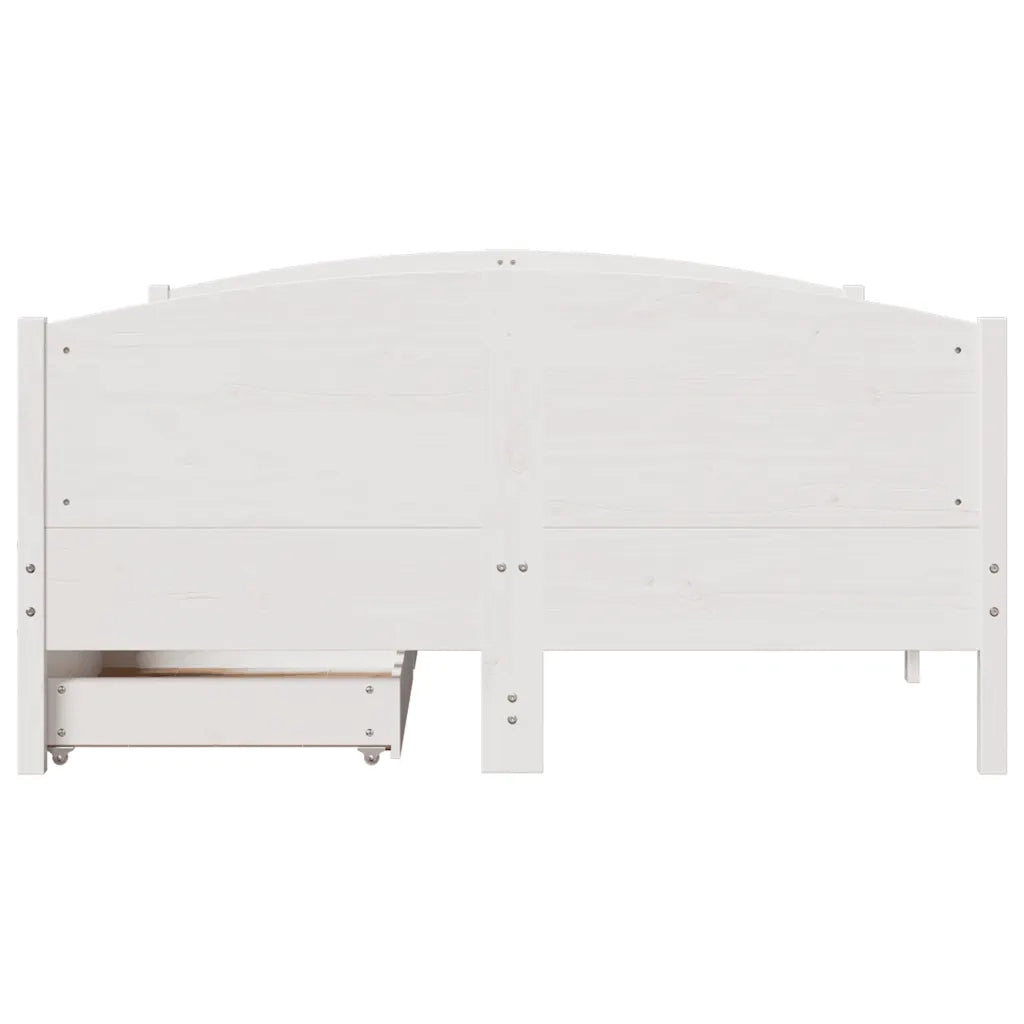 Letto senza Materasso Bianco 120x200 cm Legno Massello di Pino 3301792