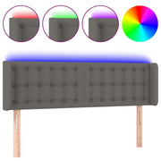 Testiera | Testata a LED Grigio 147x16x78/88 cm in Similpelle
