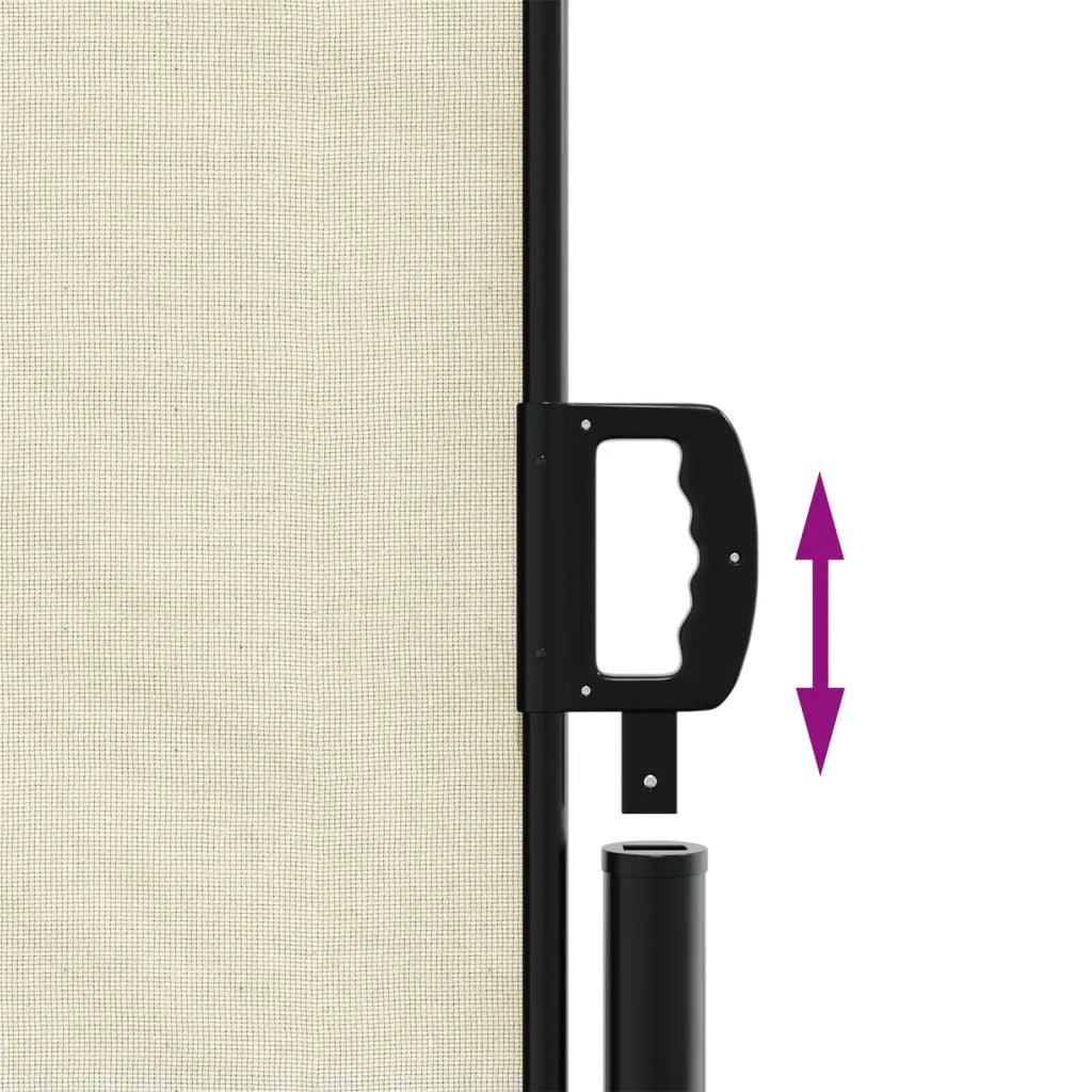 Tenda da Sole Laterale Retrattile-Tenda parasole per balcone per giardino Crema 220x1000 cm 731939