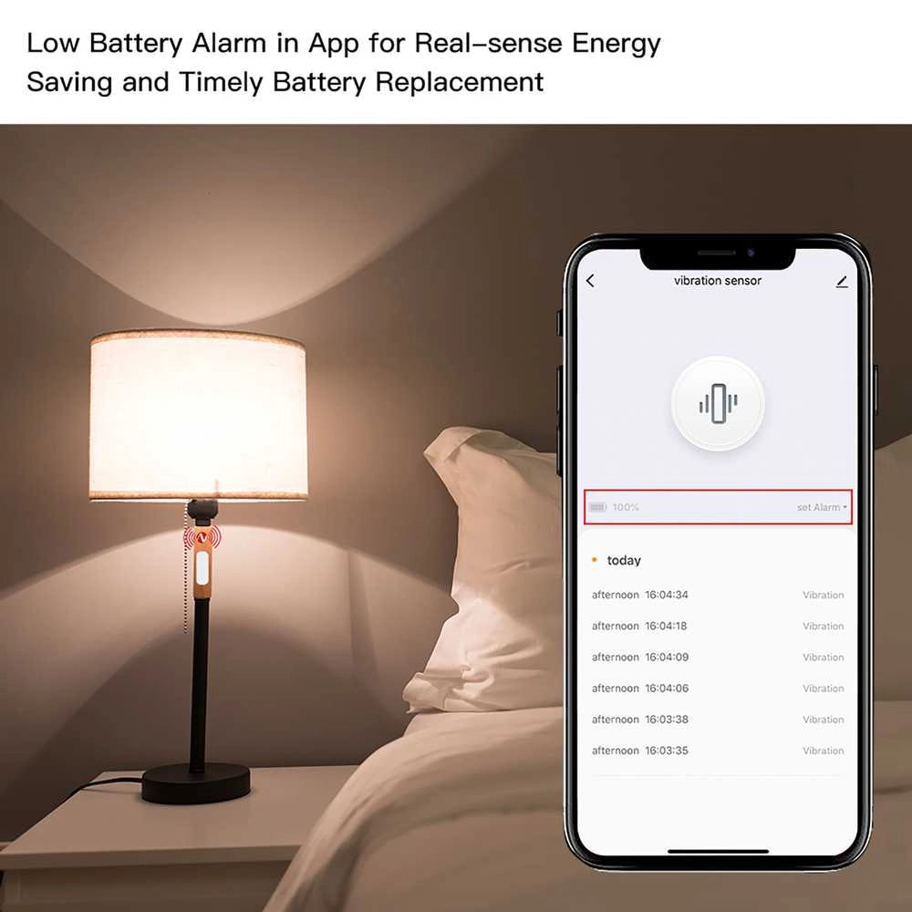 Sensore Vibrazione, ZigBee 3.0, TUYA, Smart Life, 3V Con Pile AAA, 69X24X20mm, IP20, SHZ3431