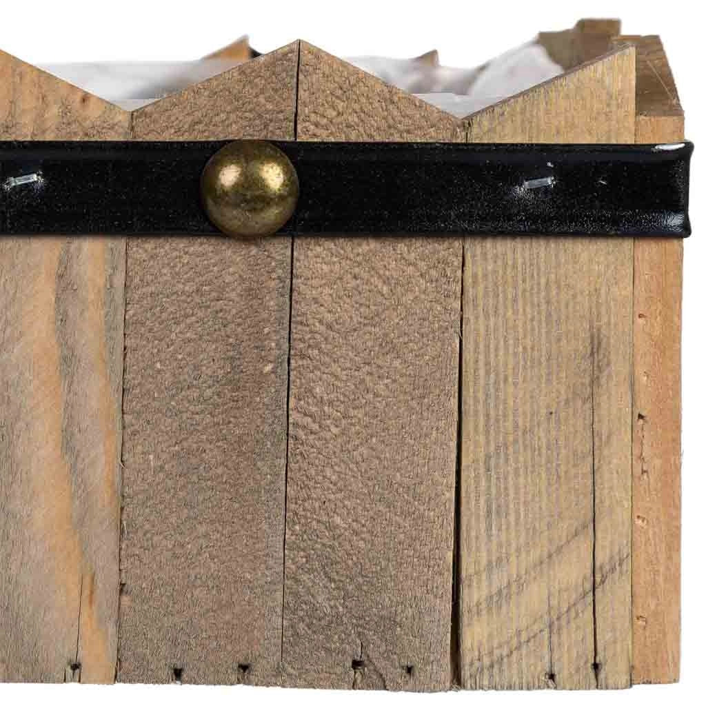 Cesto rettangolare in legno blu 24x15x9/10,5h cm