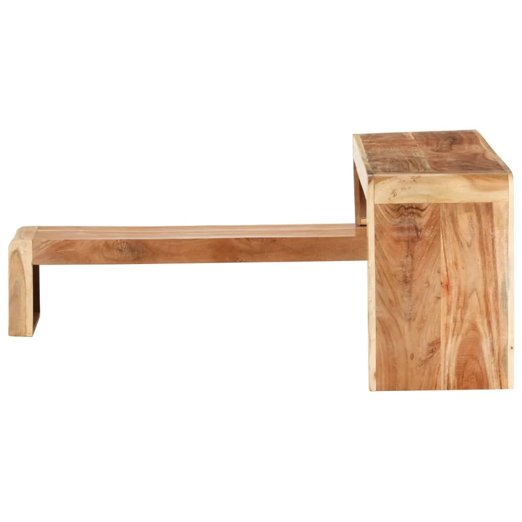 Mobile TV multimediale scaffale TV credenza mobile TV sala da pranzo soggiorno camera da letto 2 pezzi legno massello di acacia marrone 02_0028580