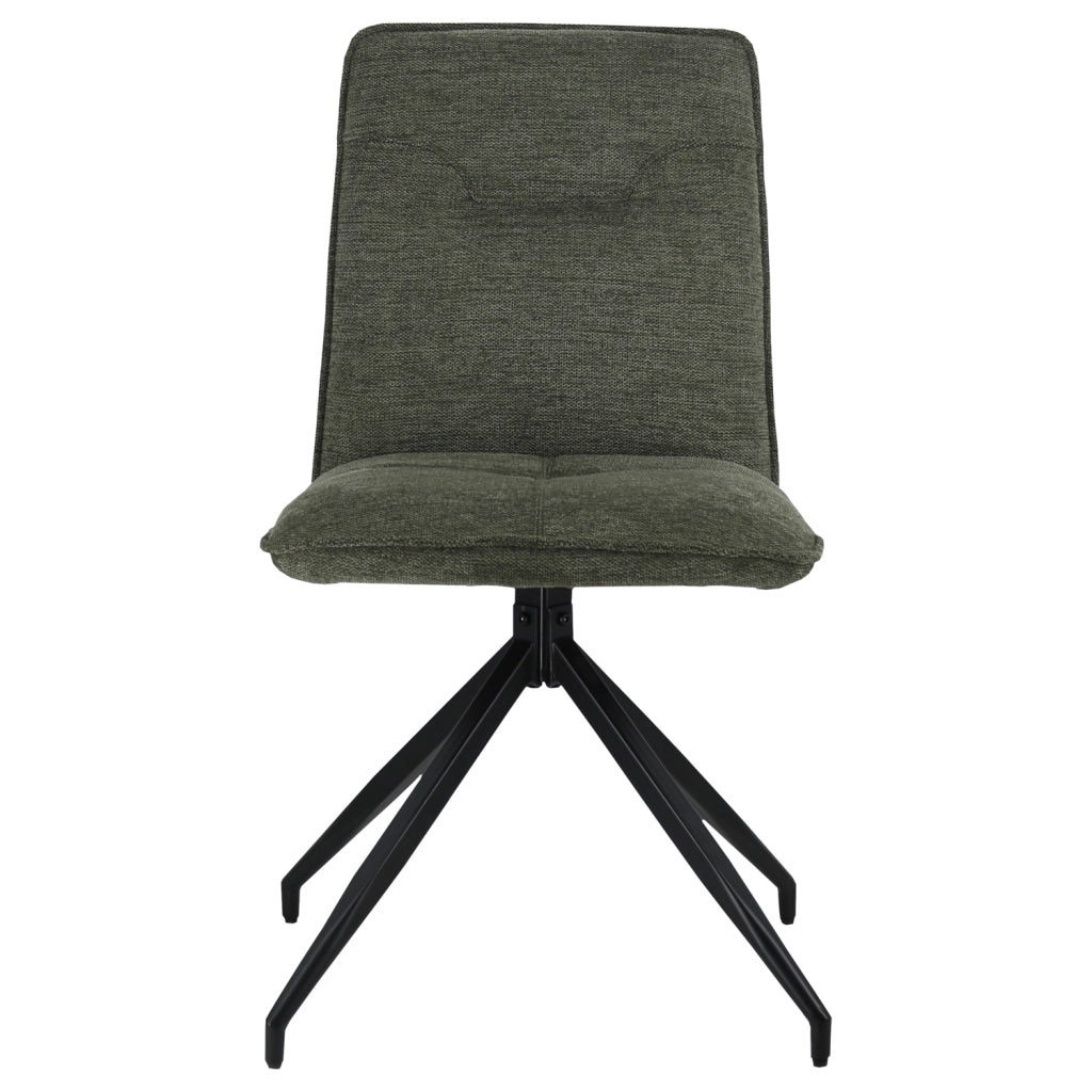Set di 2 sedie in tessuto verde AREN