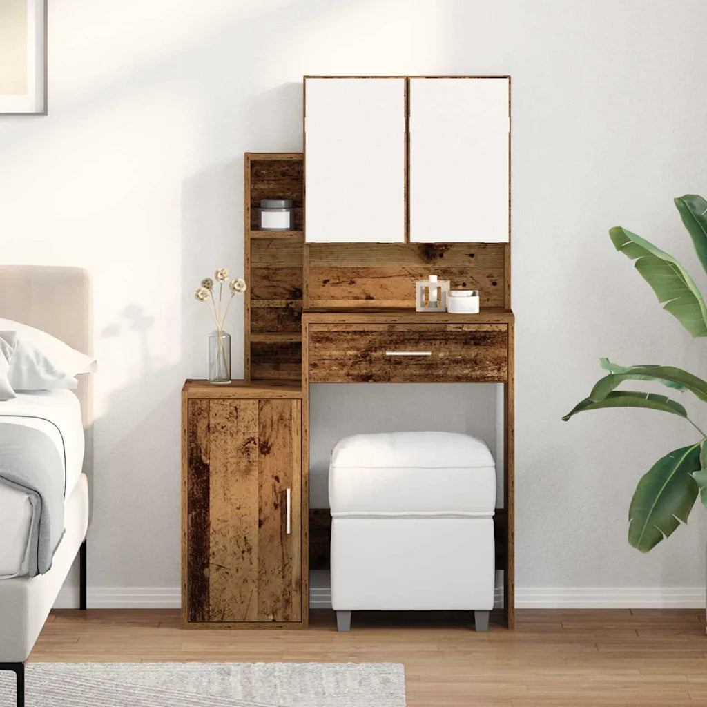 Tavolo da Trucco con cassetto Legno vecchio 80 x 35 x 132 cm 868880