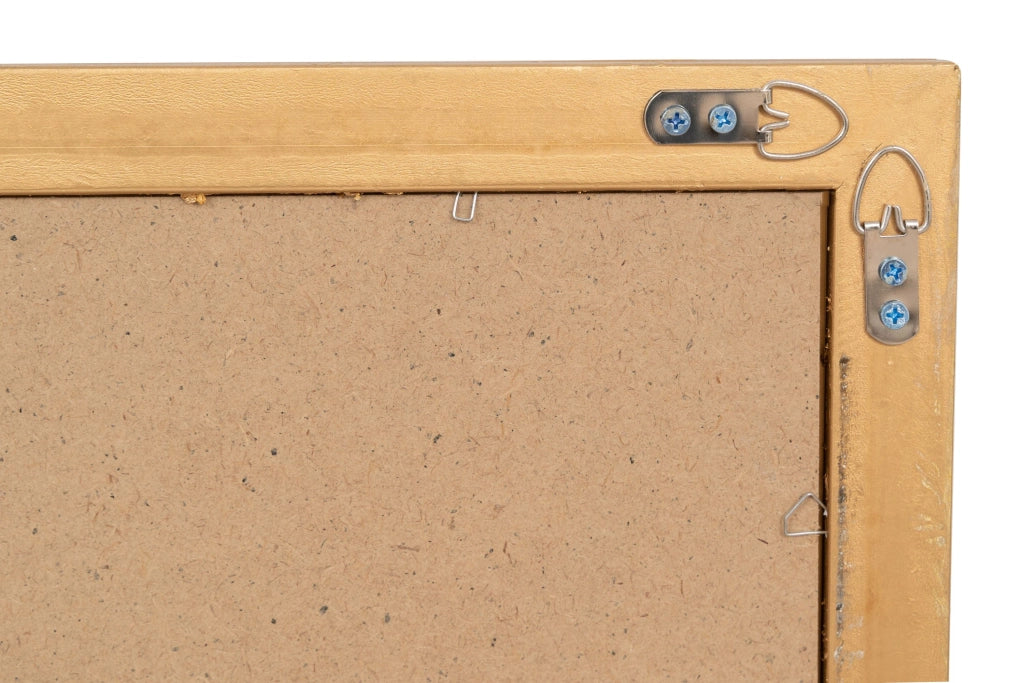 Biscottini Specchio Specchiera da parete e appendere verticale/orizzontale L60xPR4xH90 cm finitura foglia oro anticato