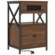 Comodino | Armadio da Notte | Mobiletto da notte con cassetto Rovere Marrone 40 x 31 x 60 cm