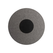 Solaris Applique da Parete Nera con Paralume Grigio 12W 3000K CRI90 IP20 - Rossini Group, Illuminazione LED di Design per Interni