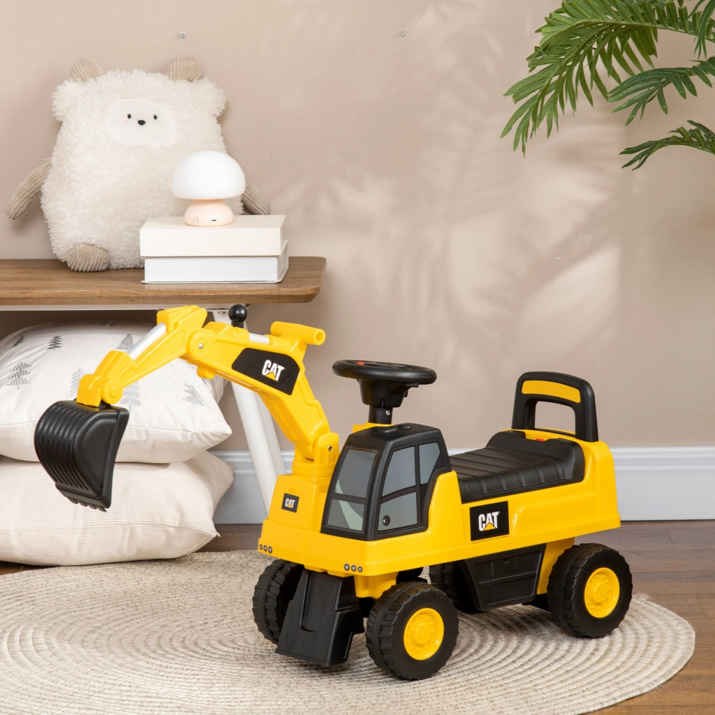Tractor Giocattolo con Paletta Movibile e Ruote Antiscivolo ¨C zephmum ¨C giallo+nero 85x27.5x47.5 cm